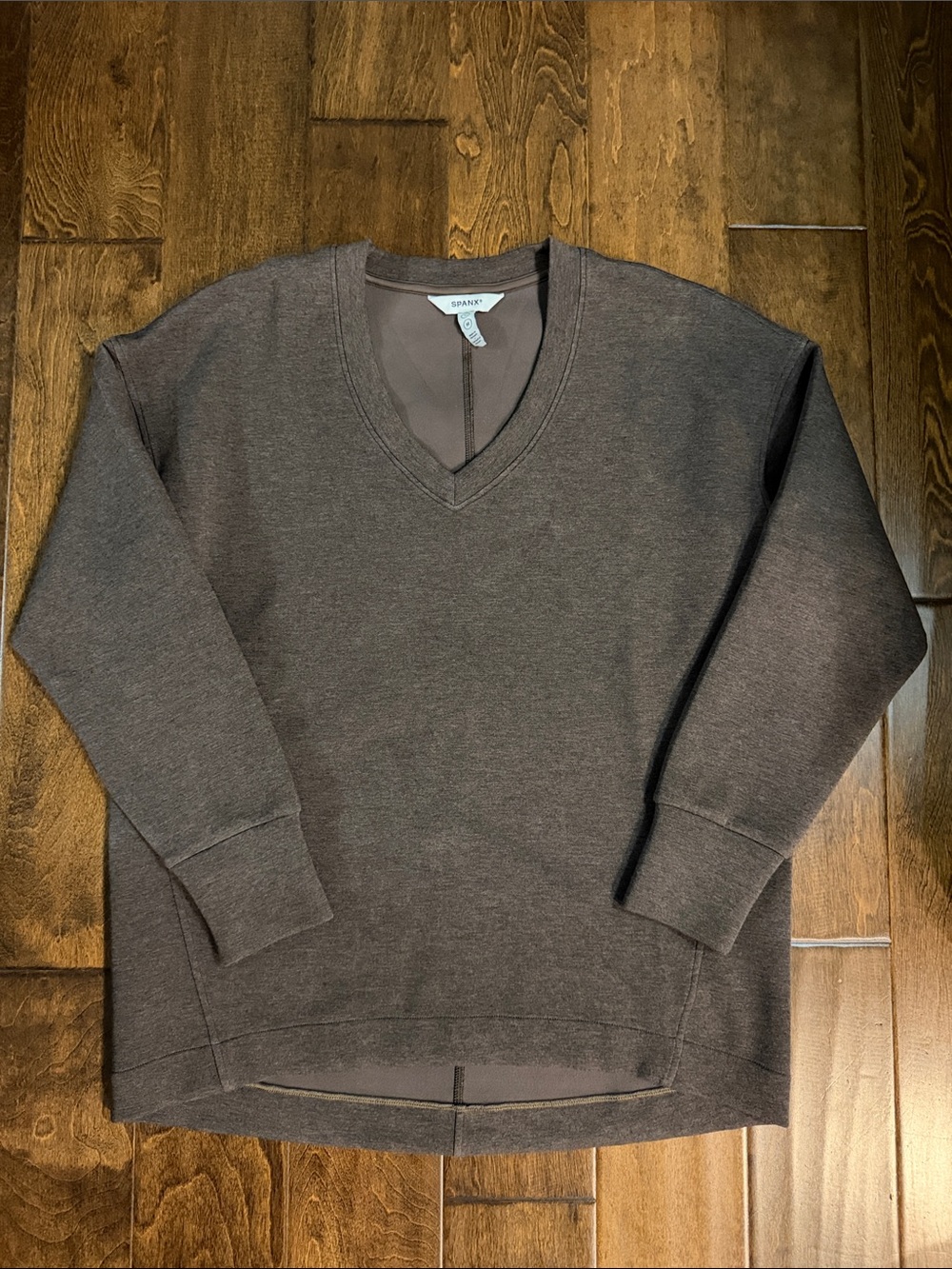 Women’s SPANX V-Neck Brown Pullover Sweater